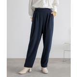 ネイビー | n'OrLABEL裏シャギーピンストライプパンツ | osharewalker