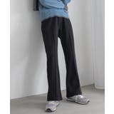 ブラック | n'OrLABEL裏起毛カットジョーゼットフレアパンツ | osharewalker