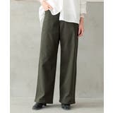 カーキ | n'OrLABEL裏起毛ストレッチゆるストレートパンツ  | osharewalker