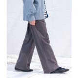 チャコール | n'OrLABEL裏起毛ストレッチゆるストレートパンツ  | osharewalker
