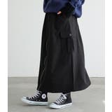 ブラック | n'OrLABEL裏起毛センタージップカーゴスカート | osharewalker
