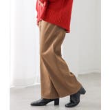 モカベージュ | n'OrLABEL裏ベロアストレッチゆるストレートパンツ | osharewalker