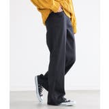 ブラック | n'OrLABEL裏ベロアストレッチゆるストレートパンツ | osharewalker