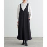 ブラック | n'OrLABEL裏シャギージャンパースカート | osharewalker