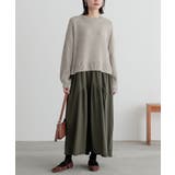 ベージュ | n'OrLABELニットドッキングワンピース | osharewalker