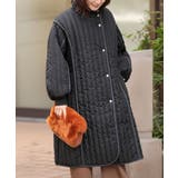 ブラック | n'OrLABELキルティングスタンドコート | osharewalker