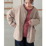 ベージュ | n'OrLABELノーカラーキルティングジャケット  | osharewalker