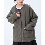 カーキ | n'OrLABELノーカラーキルティングジャケット  | osharewalker