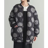 ブラック | n'OrLABELドットプリントキルティングコートブルゾン  | osharewalker