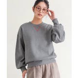 杢グレー | n'OrLABEL配色ステッチ裏起毛スウェット  | osharewalker