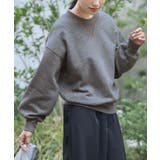 杢グレー | n'OrLABEL配色ステッチ裏起毛スウェット | osharewalker