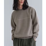 グレージュ | n'OrLABEL裏起毛パイピングトップス | osharewalker