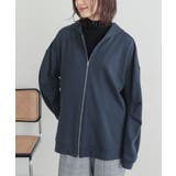 ネイビー | n'OrLABEL裏シャギー袖ボリュームパーカー | osharewalker