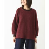 ボルドー | n'OrLABEL配色ブークレニットプルオーバー  | osharewalker