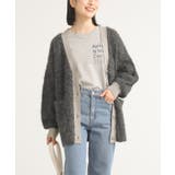 チャコール | n'OrLABEL起毛ミックスVネックカーディガン | osharewalker