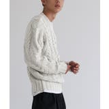 グレージュ | n'OrLABEL立体ケーブル編みニット  | osharewalker【MEN】