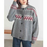 チャコール | n'OrLABELノルディック柄ニットカーディガン | osharewalker