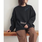 ブラック | n'OrLABEL裏起毛刺繍ロゴスウェット | osharewalker