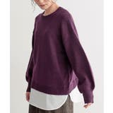 レッド系１ | n'OrLABEL裾レイヤード風メランジニット  | osharewalker