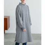 杢グレー | n'OrLABEL裏起毛ハイネックチュニックスウェット | osharewalker