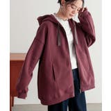 ボルドー | n'OrLABEL裏起毛ダブルジップパーカー  | osharewalker