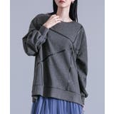 杢チャコール | kOhAKUフェイクレザーライン裏シャギースウェット  | osharewalker