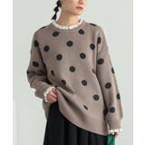 モカ | n'OrLABELミニフリル付きドットニット  | osharewalker