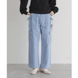 サックス | somari imaginationリボン付きデニムペインターパンツ | osharewalker