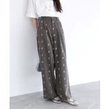 チャコール | somari imagination花柄刺繍スラックス | osharewalker