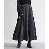 ブラック | somari imaginationデニムレース切り替えスカート  | osharewalker