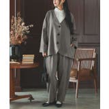 グレー | n OrLABELノーカラーラウンドヘムジャケット×コクーンパンツセットアップ | osharewalker