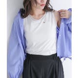 オフホワイト | somari imaginationハート刺繍シアー切り替えタンクトップ | osharewalker