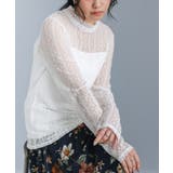オフホワイト(アイボリー) | n'OrLABELクラシカルデザインレースブラウス | osharewalker
