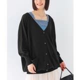 ブラック | n'OrLABELキレイドルマン綿ニットカーディガン | osharewalker