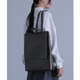 ブラック(00) | kOhAKUフェイクレザーカブセリュック | osharewalker