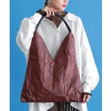 ボルドー | kOhAKU2wayワッシャー×フラット配色トライアングルトート | osharewalker