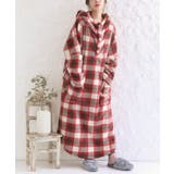 レッドチェック | n'OrLABELモコモコふわふわの着る毛布 | osharewalker