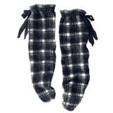 ブラックチェック | n'OrLABELふわふわロングフットカバー | osharewalker