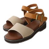 グレージュ | n'OrLABELバイカラーフラットサンダル | osharewalker