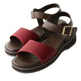 レッド | n'OrLABELバイカラーフラットサンダル | osharewalker