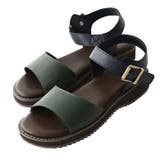 グリーン | n'OrLABELバイカラーフラットサンダル | osharewalker