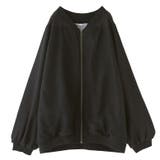 ブラック | n'OrLABELバックプリーツチュールブルゾン | osharewalker