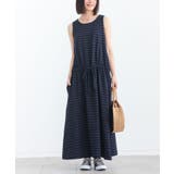 ネイビー×ブラック(3100) | n'OrLABEL洗練シンプルロングワンピース  | osharewalker