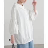 ホワイト(17) | n'OrLABELふんわりパフスリーブブラウス | osharewalker