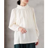 アイボリー | n'OrLABELフリルスタンドカラーブラウス | osharewalker