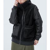 ブラック | n'OrLABELスタンドカラーボアブルゾン | osharewalker