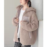 モカ | n'OrLABEL異素材フーデッドボアブルゾン  | osharewalker