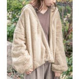グレージュ | n'OrLABELふわふわボリュームファーパーカー | osharewalker