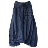 ネイビー | n'OrLABELドット柄サルエルデニムパンツ | osharewalker