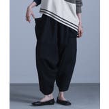 ブラック | kOhAKU変形ドレープサルエルパンツ | osharewalker